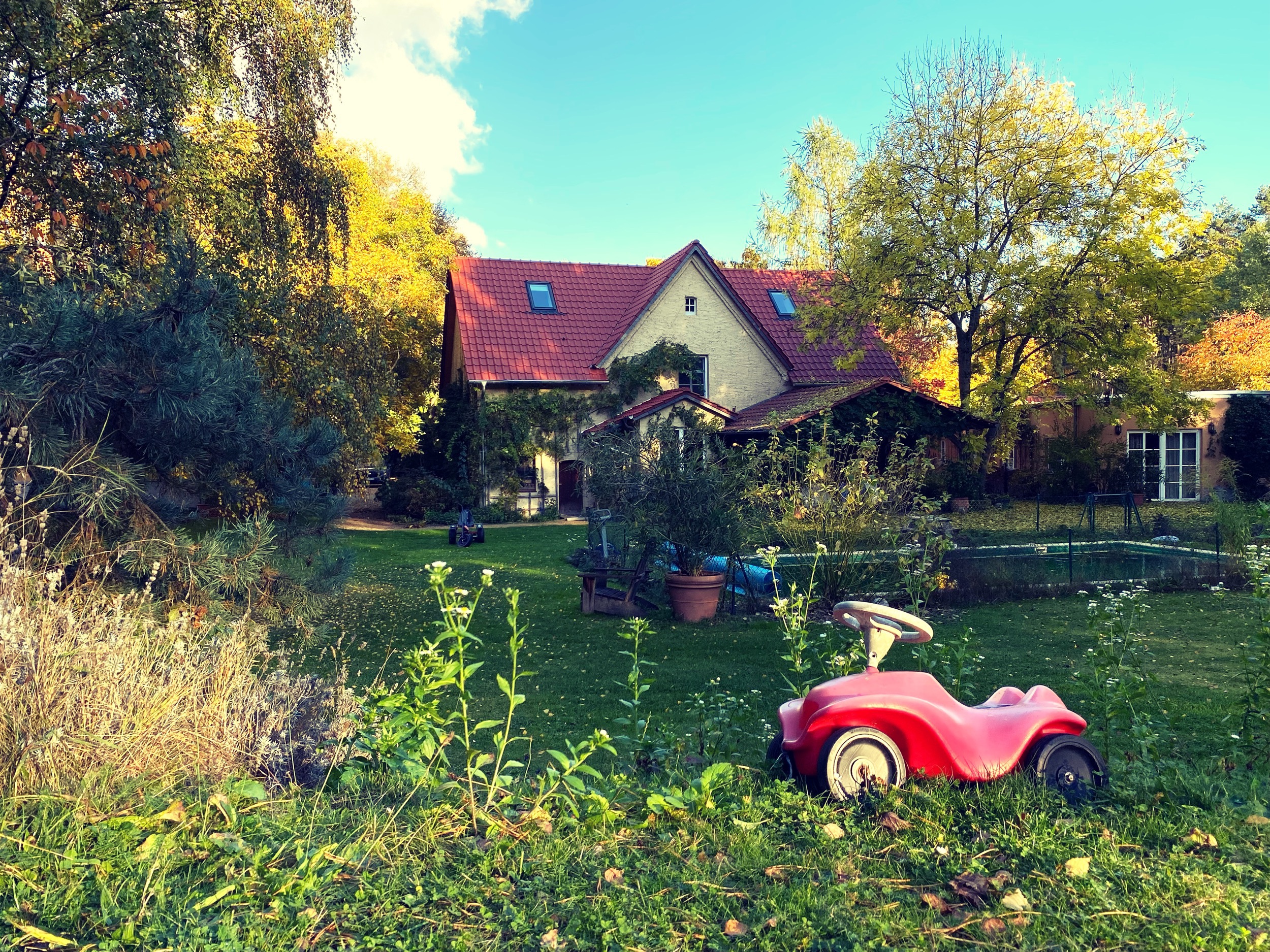 garten gartenhaus aussen sonnig villa kersdorf briesen ferienhaus