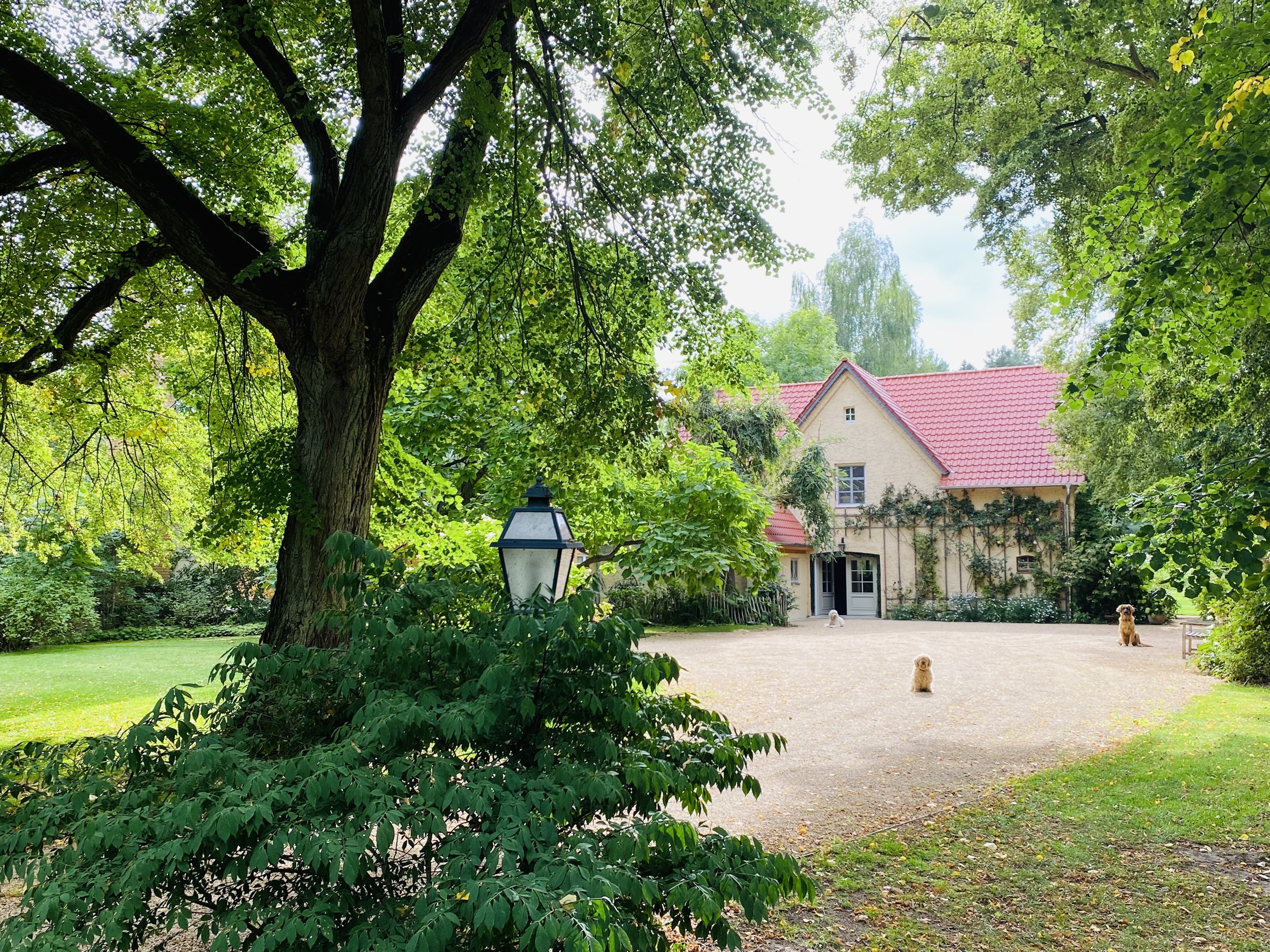 poolhaus ansicht von einfahrt villa kersdorf briesen ferienhaus