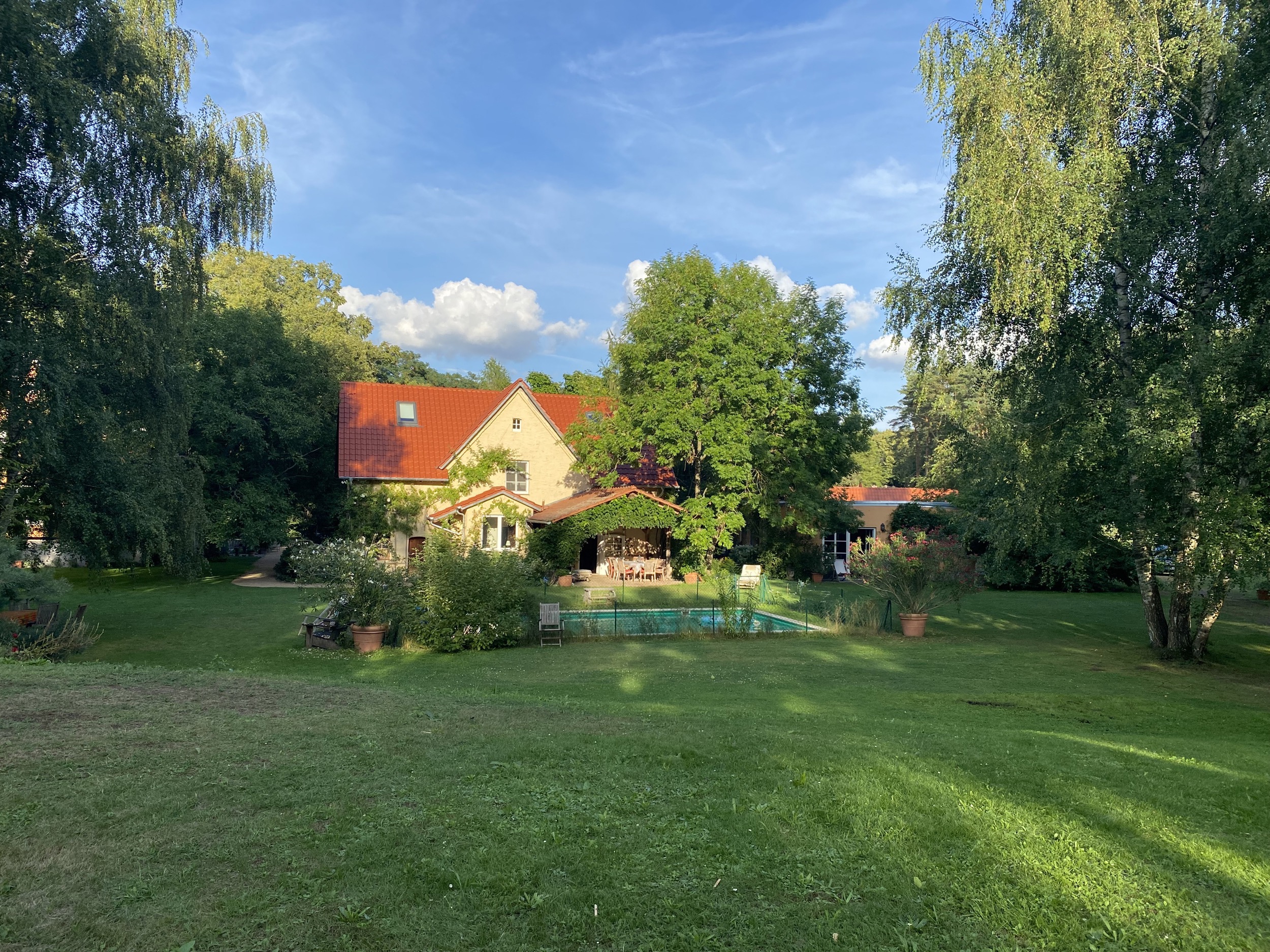 poolhaus sonnenuntergang villa kersdorf briesen ferienhaus