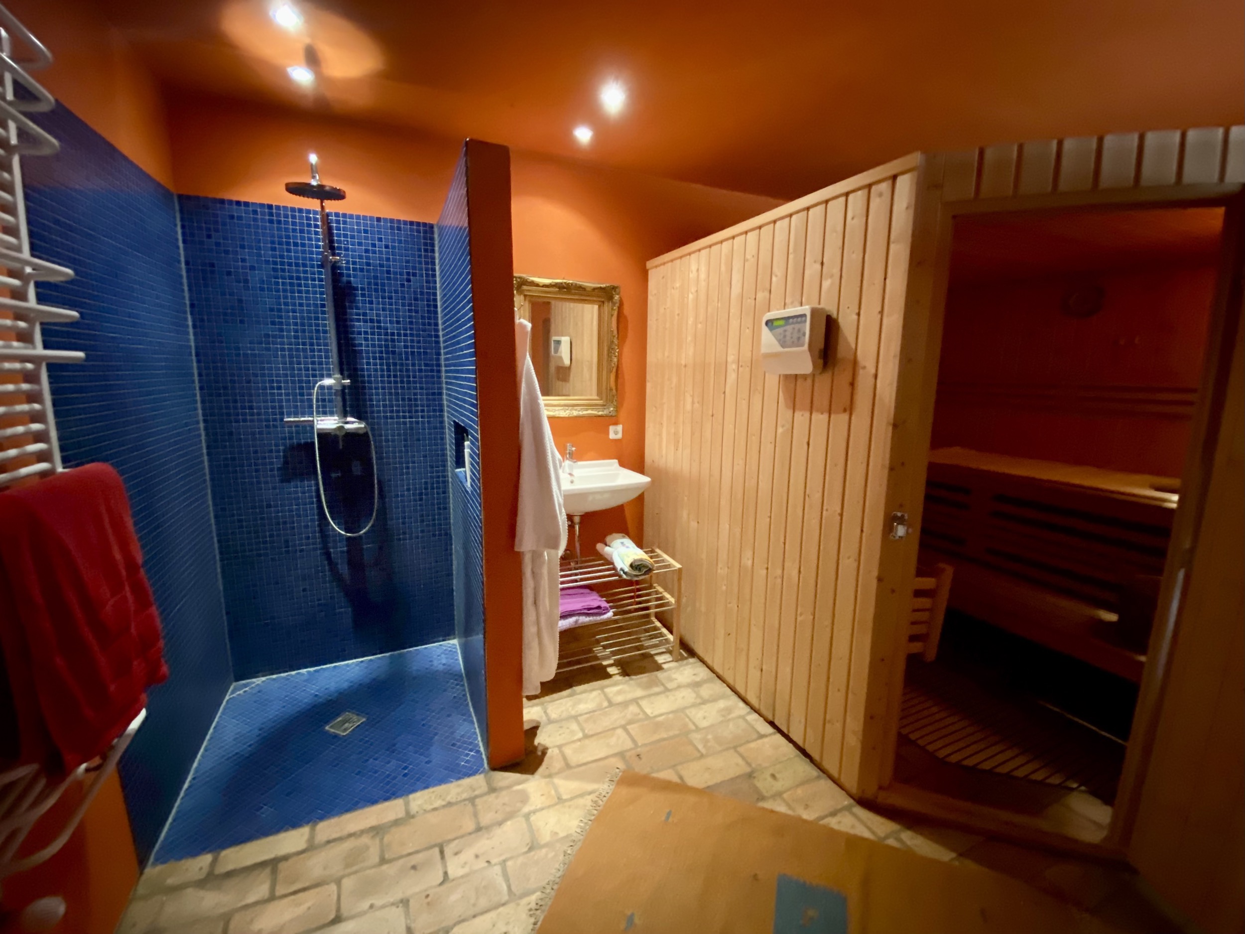 sauna dusche villa kersdorf briesen ferienhaus