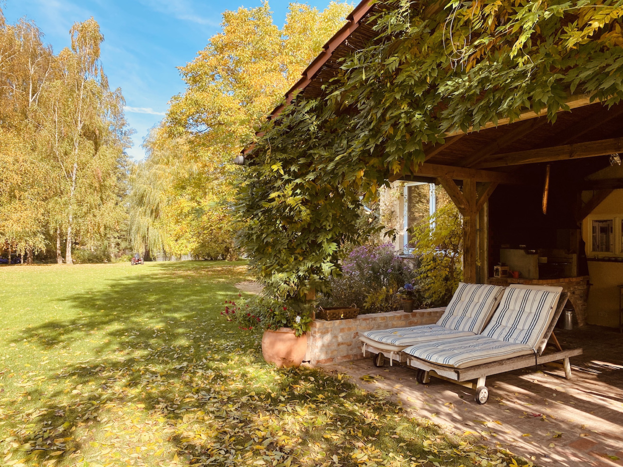 terrasse sommer villa kersdorf briesen ferienhaus